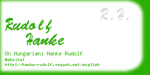 rudolf hanke business card